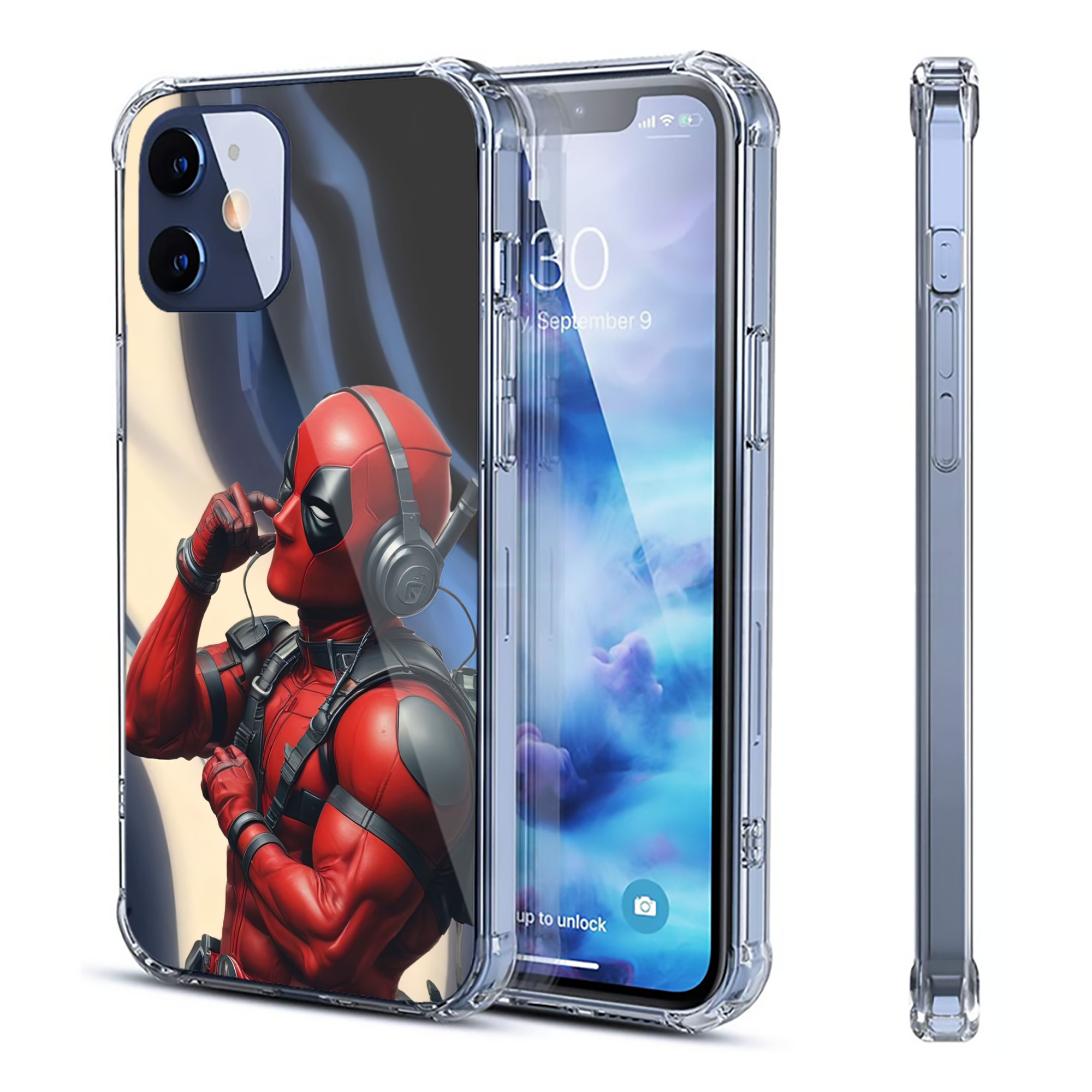 （画像用） Deadpool デッドプール 【iPhone 12シリーズ対応】透明スマホケース（クリアソフトケース）